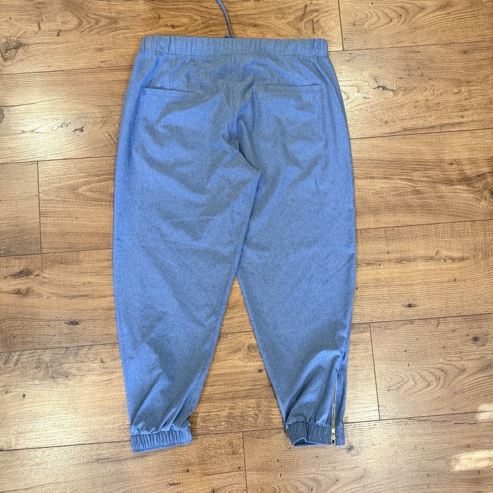 Albion Women's Jetsetter Jogger Pants Zipper Ankles Nylon Travel Blue Sz M - Picture 3 of 3